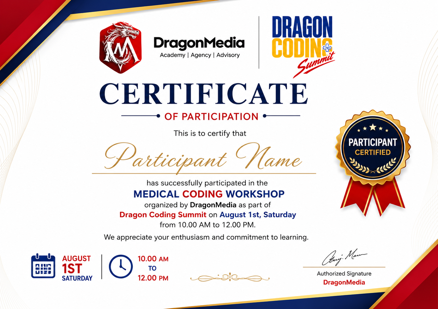 Dragon Coding Submit Certificate Preview